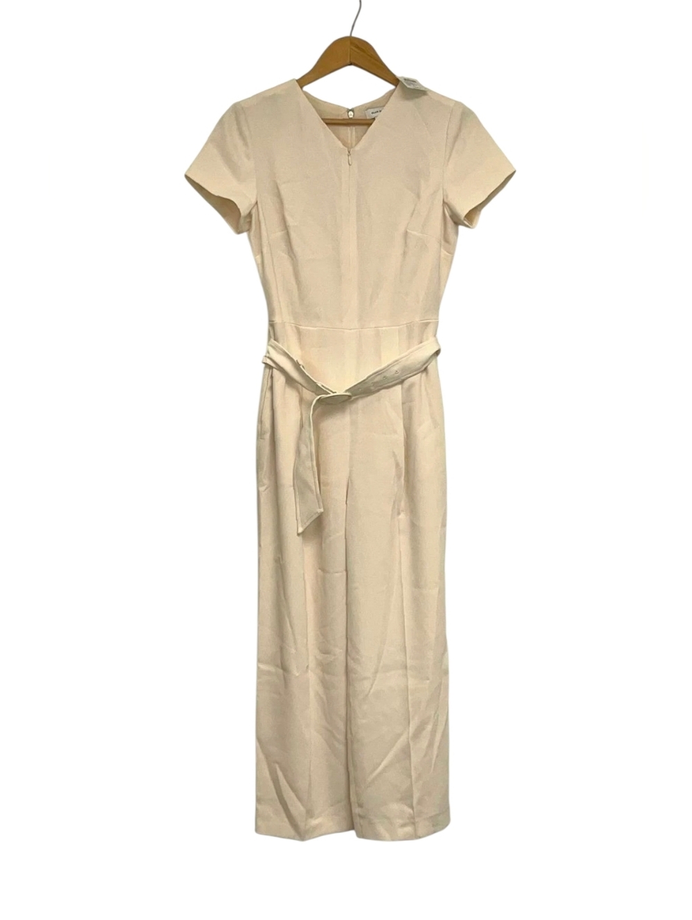 Club Monaco Cream Belted Jumpsuit Size 0 NWT